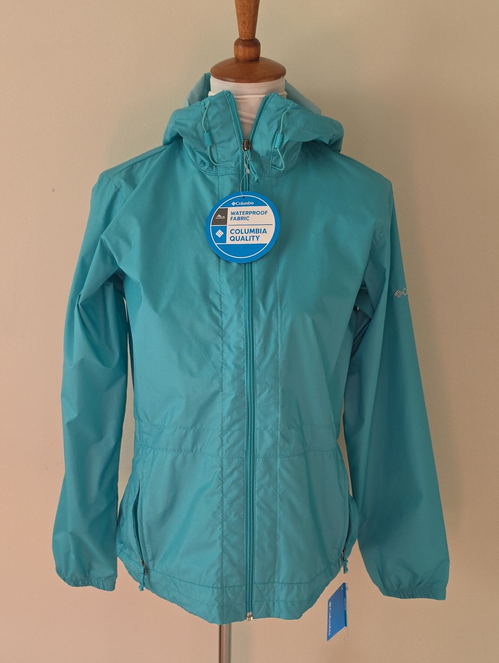 Columbia Teal Waterproof Hooded Jacket Brand New